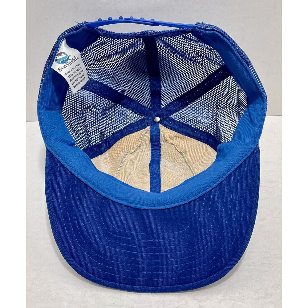Sea World San Diego 1988 Snapback Mesh Trucker Cap Shamu Whale Big Logo Vintage - Picture 12 of 14